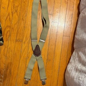 Carhartt Tan Suspenders with Leather Detail GUC